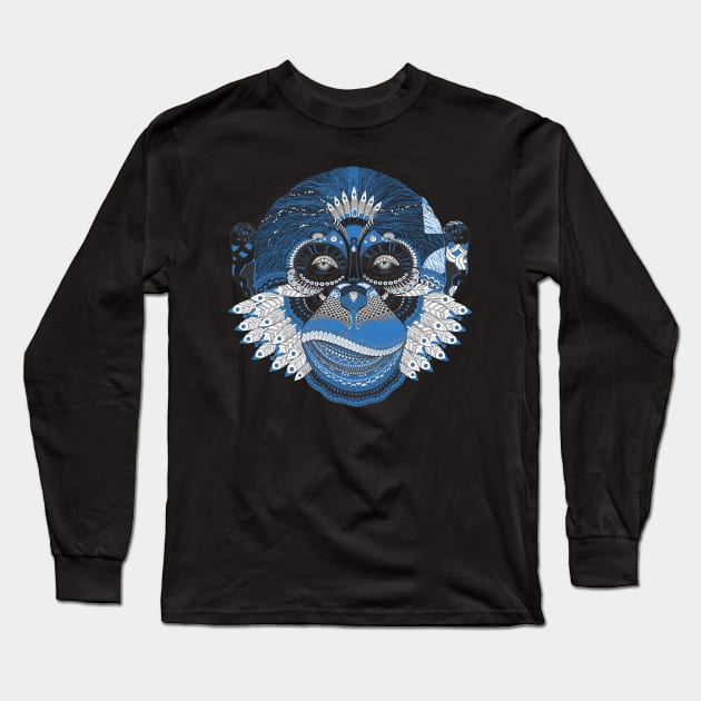 Psychedelic Monkey, Stoned Ape Long Sleeve T-Shirt by AltrusianGrace